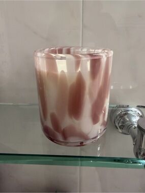 Sonoma Lilac Fields Confetti Art Glass Candle Kohls single wick NEW